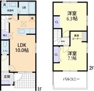 Solarium Sugimizu (ソレアード) 杉水 Cの間取り画像