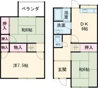 2宝殿ヤングハイツの間取り画像