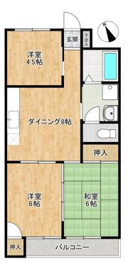 メロディハイムの間取り画像