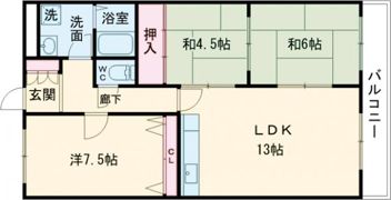 ドエルなかもずの間取り画像