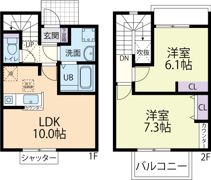 Solarium Sugimizu (ソレアード) 杉水 Aの間取り画像