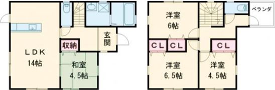 太子町東出戸建の間取り画像