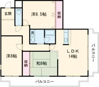 アメニティ双ヶ丘の間取り画像
