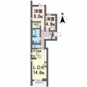 エストグラン 虎丸の間取り画像