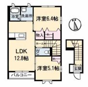 花ぽーと B棟の間取り画像