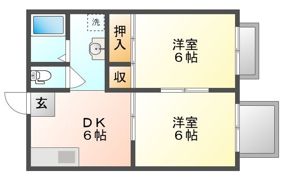 シャンポール中川の間取り画像