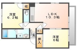 フォブールはまなす Ⅱの間取り画像