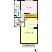 ベルデュール八乙女 Ⅱの間取り画像