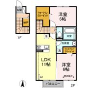 リバティ中田の間取り画像