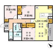 トリシア 東大利の間取り画像