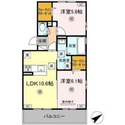 WM新八代 B棟の間取り画像