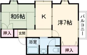 コーポ北入蔵 Bの間取り画像