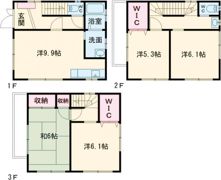 西多摩郡瑞穂町二本木戸建の間取り画像