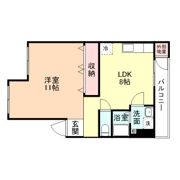 館出マンションの間取り画像
