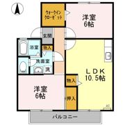 ハイツ珠輝 Bの間取り画像