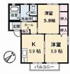 ディアス塩津 B棟の間取り画像