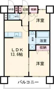 モーント米山弐番館の間取り画像
