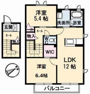 シャーメゾン ラ・モード ガーデンズ Ⅱの間取り画像