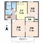 グリーンヒル中島 Cの間取り画像