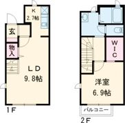 ルクール新西方 Aの間取り画像