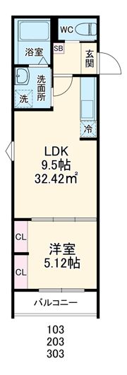 GRADUS若葉の間取り画像