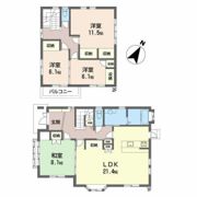 滝山借家 谷口邸の間取り画像