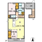 О・フレア A棟の間取り画像