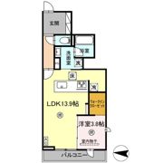О・フレア B棟の間取り画像