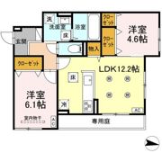 D-resena旭通りの間取り画像