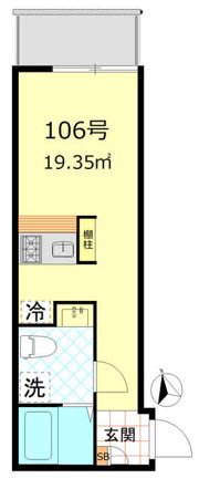 ベルエクラ蒲田の間取り画像