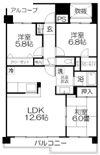 パティオタワー大宮の間取り画像