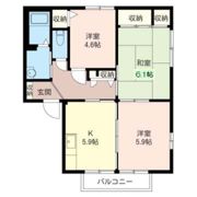 サングリーン清住 Bの間取り画像