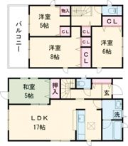 泉南市信達市場・戸建の間取り画像