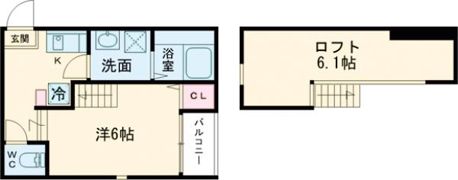ハーモニーテラス深草東伊達町の間取り画像
