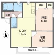 エーデルハイムAの間取り画像