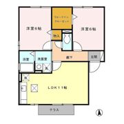 エコットティエドール Cの間取り画像