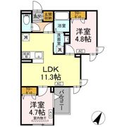 セレスティア扇Ⅲの間取り画像