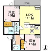 セレスティア栗原の間取り画像