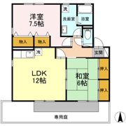 ハイカムール津福の間取り画像