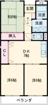 コーポサンライズの間取り画像