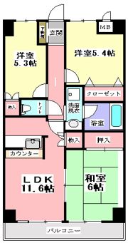 あびたしおん仲村の間取り画像