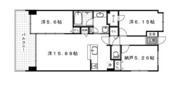 グランレブリー三条御幸町の間取り画像