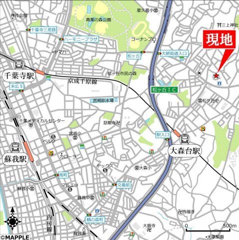 近くに施設あり