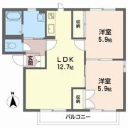 コーポヤナイ Bの間取り画像