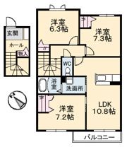 シャーメゾン坪生南の間取り画像