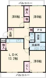 MESSAGE桜橋の間取り画像