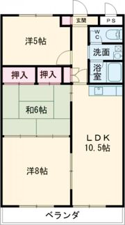 島崎ハイツの間取り画像