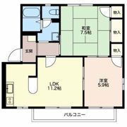 フレグランス花みずき Bの間取り画像