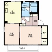 ディアスりんどう Bの間取り画像