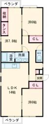 ビレッジアキの間取り画像